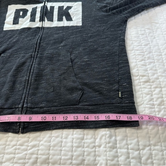 PINK Victoria's Secret Charcoal Hoodie with Logo - Picture 6 of 13